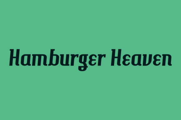 Hamburger Heaven: A Vintage Serif for Timeless Design