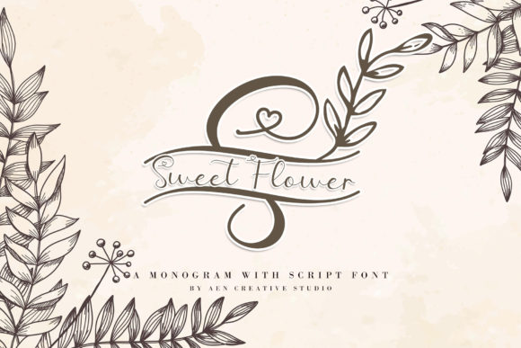 Sweet Flower Monogram: A Romantic Duo for Modern Design