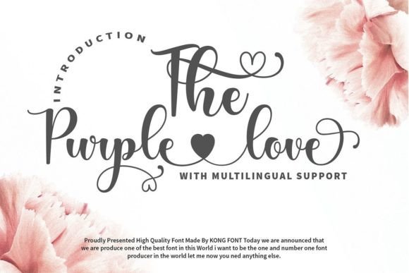 The Purple Love: A Modern Handwritten Font for Creative Designs